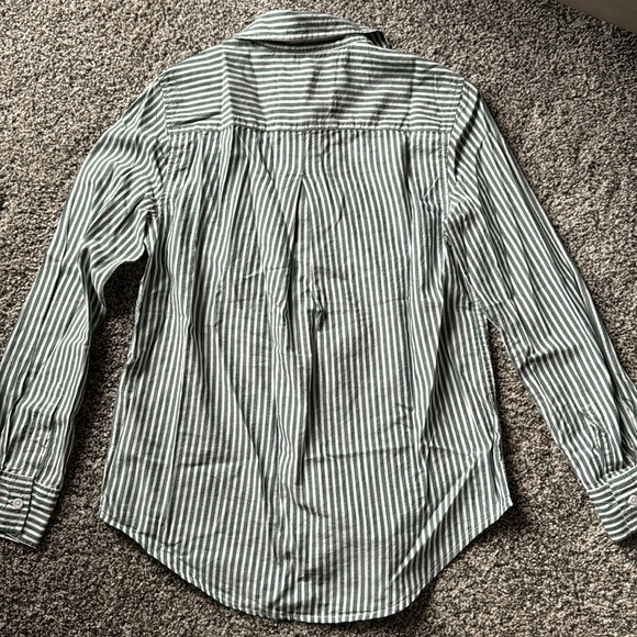 Green Striped Button Up Shirt - Picture 3 of 3